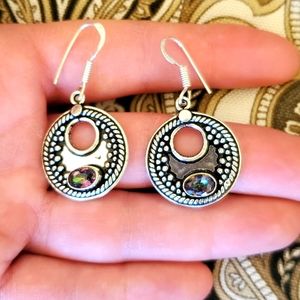 New Mystic Topaz Silver Earrings.